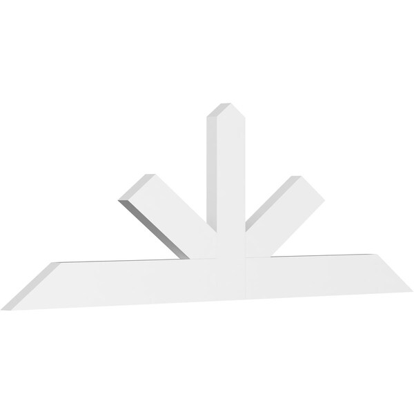 Ekena Millwork Saratoga Architectural Grade PVC Gable Bracket, 84"W x 28"H x 2"D x 6"F, 8/12 Pitch GBP084X28X0206SAR00 - main